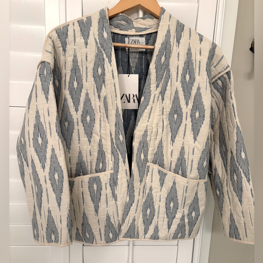 NWT Zara quilted  diamond jacket